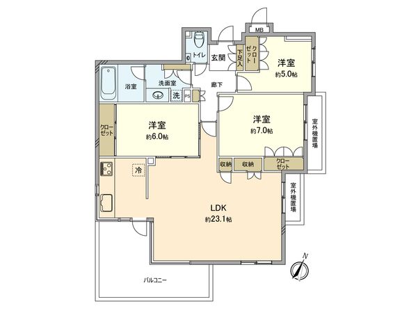 セブンフォレストヒル メイプルコート 間取図(平面図)