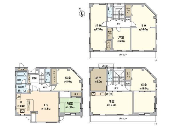 幸区南加瀬2丁目 戸建 間取図(平面図)