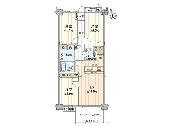 グランシティセントレジデンス 間取図(平面図)