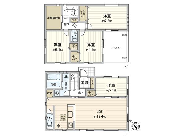 今宿1丁目 新築戸建 間取図(平面図)