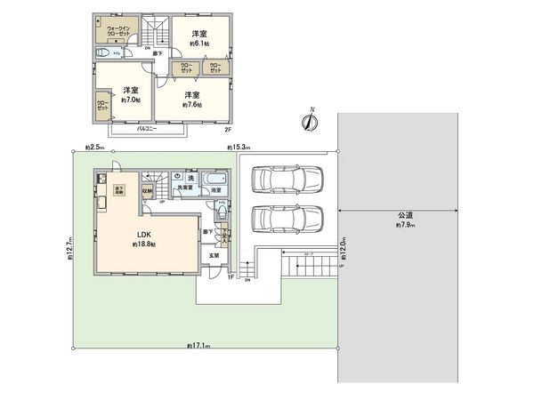 鎌倉市西鎌倉3丁目 戸建 間取図(平面図) 鎌倉市西鎌倉3丁目 戸建 間取図(平面図)