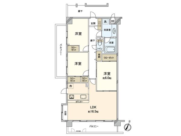 シティコート鵠沼 間取図(平面図) シティコート鵠沼 間取図(平面図)