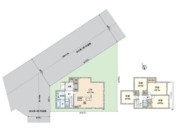 戸塚区南舞岡3丁目 新築戸建 間取図(平面図)