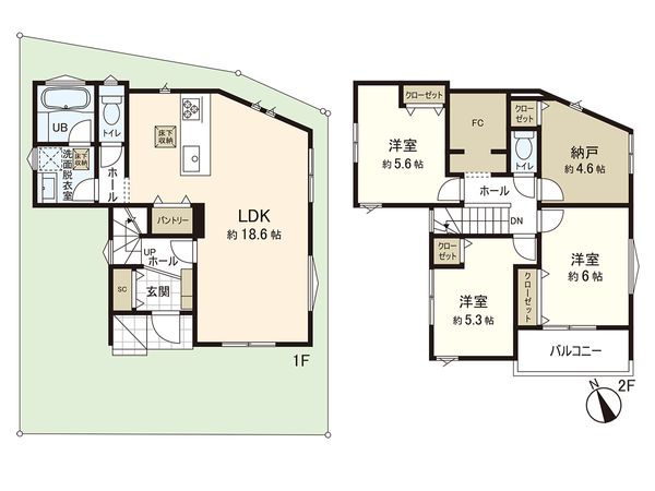 茅ヶ崎市松林1丁目 新築戸建 21号棟 間取図(平面図) 茅ヶ崎市松林1丁目 新築戸建 21号棟 間取図(平面図)