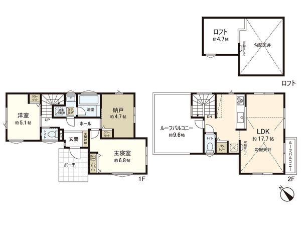 藤沢市辻堂3丁目(新築戸建)2号棟 間取図(平面図) 藤沢市辻堂3丁目(新築戸建)2号棟 間取図(平面図)