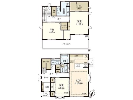 杉並区久我山3丁目 戸建 間取図(平面図) 杉並区久我山3丁目 戸建 間取図(平面図)