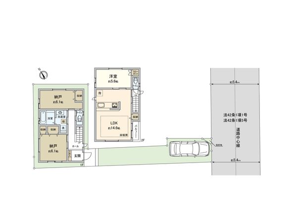 杉並区久我山4丁目 戸建 1号棟 間取図(平面図) 杉並区久我山4丁目 戸建 1号棟 間取図(平面図)