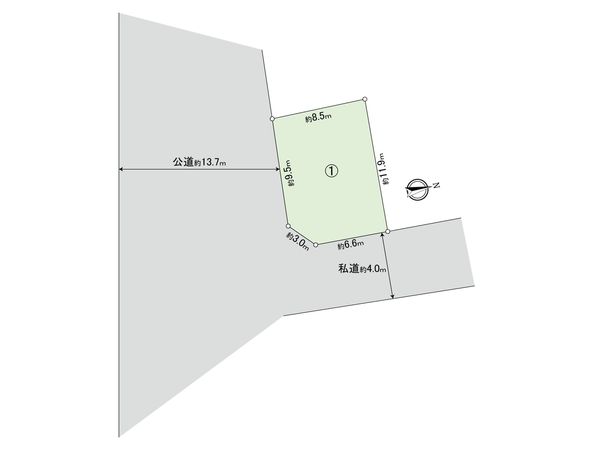 国立市谷保 土地 区画図 国立市谷保 土地 区画図