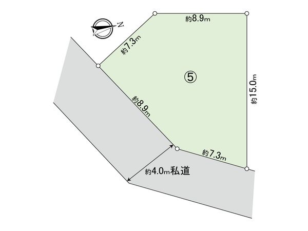 国立市谷保 土地 5号地 区画図 国立市谷保 土地 5号地 区画図