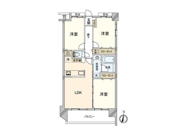 ライオンズガーデン調布多摩川 間取図(平面図) ライオンズガーデン調布多摩川 間取図(平面図)