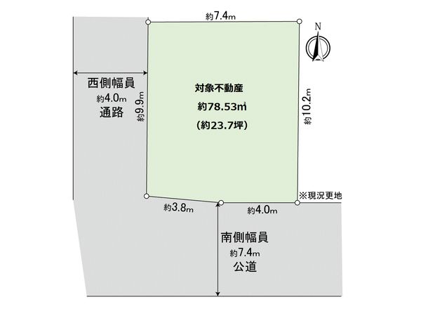 府中市是政1丁目 土地 区画図 府中市是政1丁目 土地 区画図