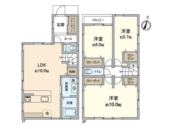 南別府4丁目 新築戸建 間取図(平面図) 南別府4丁目 新築戸建 間取図(平面図)