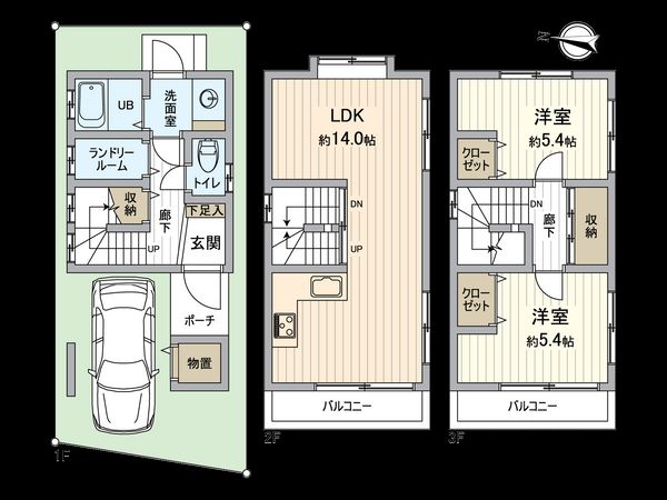上河原通4丁目 戸建 間取図(平面図)