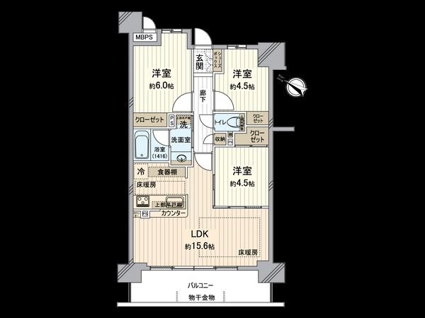 ワコーレ王子公園グランデ 間取図(平面図) ワコーレ王子公園グランデ 間取図(平面図)
