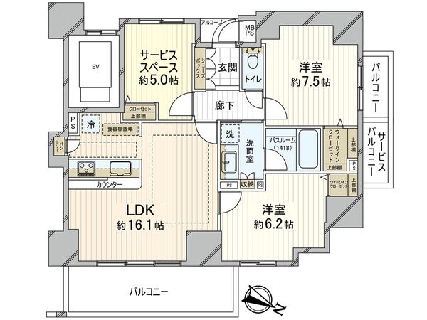 ワコーレ神戸中山手エンブレム 間取図(平面図) ワコーレ神戸中山手エンブレム 間取図(平面図)