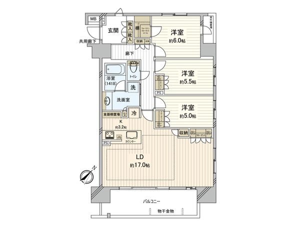 プレミアムレジデンス千葉県立美術館前 間取図(平面図)