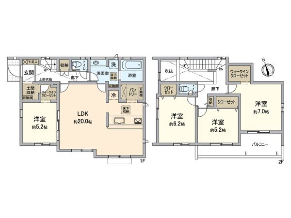 こてはし台2丁目2期 間取図(平面図) こてはし台2丁目2期 間取図(平面図)