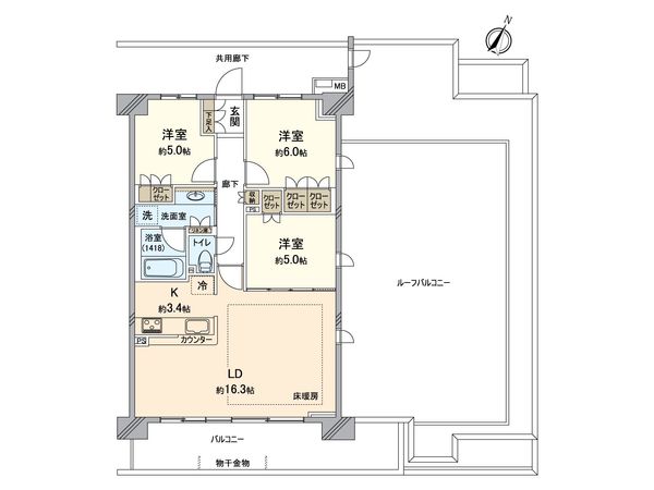 リビオシティ船橋北習志野 間取図(平面図)