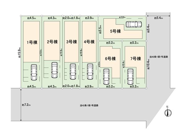 大田区西糀谷2丁目 新築戸建 区画図 大田区西糀谷2丁目 新築戸建 区画図