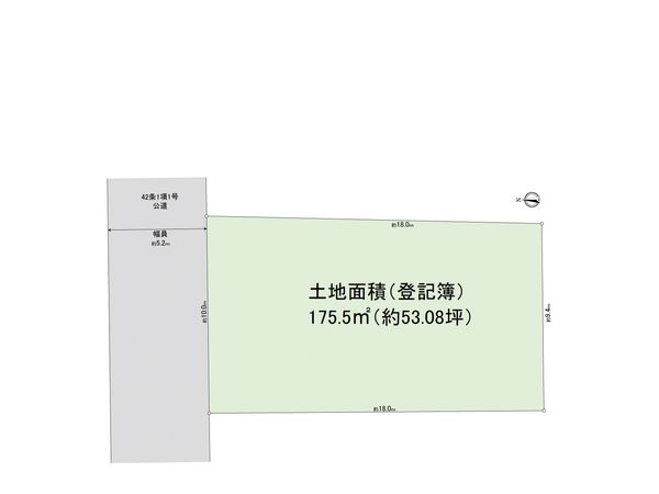大田区北千束1丁目古家付き土地 区画図 大田区北千束1丁目古家付き土地 区画図