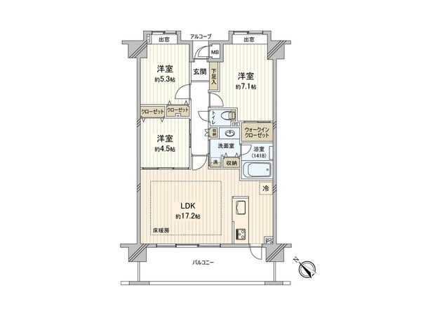 ロータリーパレス浦和西 間取図(平面図)