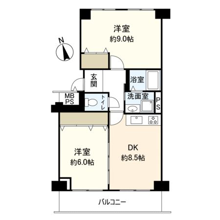 エバーグリーン門真 間取図(平面図) エバーグリーン門真 間取図(平面図)