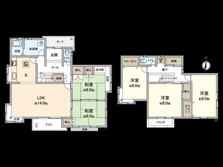 小牧市光ケ丘4丁目 間取図(平面図) 小牧市光ケ丘4丁目 間取図(平面図)