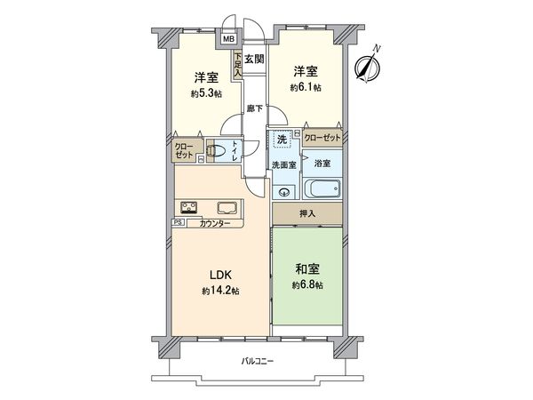 シャトレ愛松春日井 間取図(平面図)