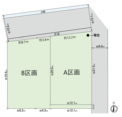 豊田市幸町赤屋敷 B区画 区画図