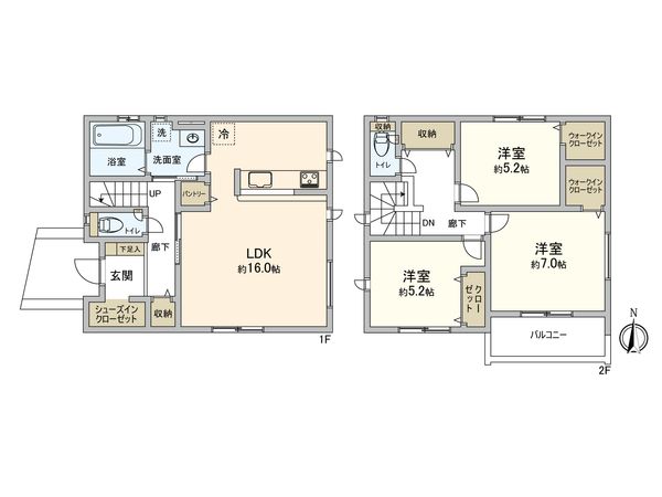豊田市栄町4丁目 1号棟 間取図(平面図)