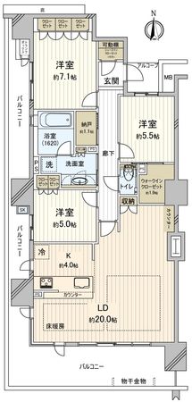 パークタワー豊田 間取図(平面図) パークタワー豊田 間取図(平面図)