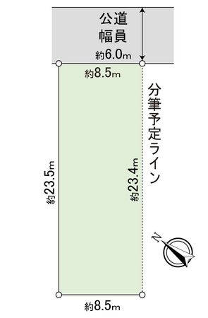 岡崎市稲熊町字8丁目 土地 区画図 岡崎市稲熊町字8丁目 土地 区画図