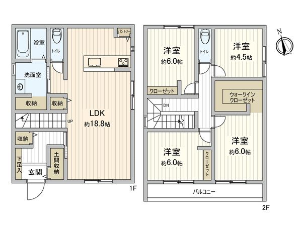 岡崎市橋目町字御小屋西 A棟 間取図(平面図) 岡崎市橋目町字御小屋西 A棟 間取図(平面図)
