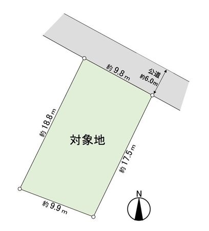 黒松一丁目 B区画 区画図