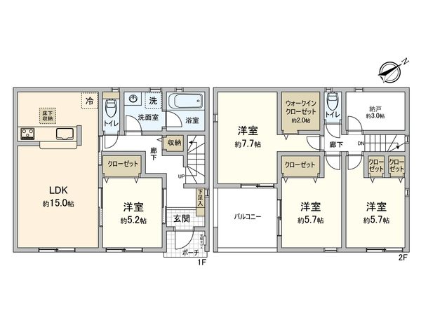 丸石二丁目 戸建 間取図(平面図) 丸石二丁目 戸建 間取図(平面図)
