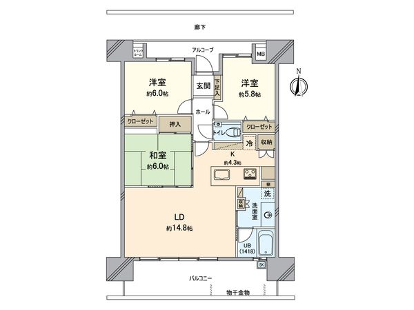 パーソンズフェリーチェ津島西坂 間取図(平面図) パーソンズフェリーチェ津島西坂 間取図(平面図)
