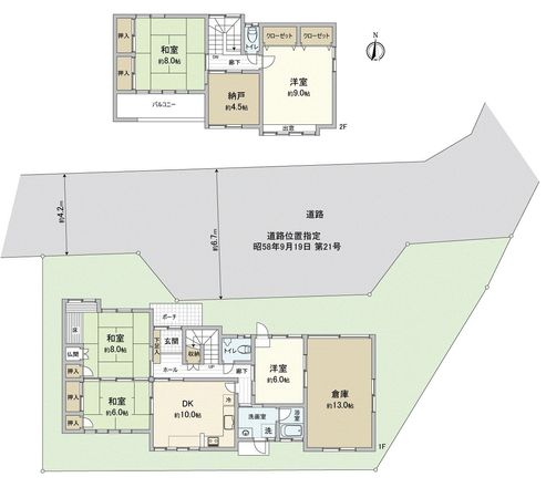 東野1丁目 戸建 間取図(平面図) 東野1丁目 戸建 間取図(平面図)