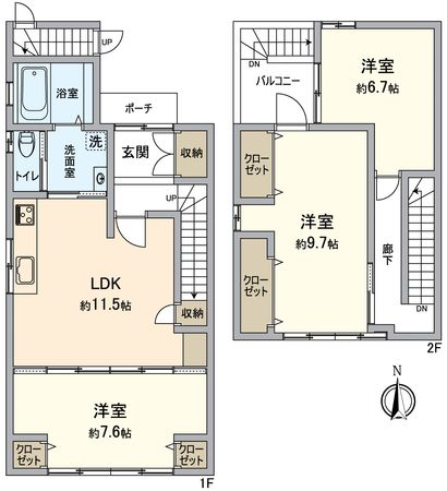 中村区沖田町 戸建 間取図(平面図) 中村区沖田町 戸建 間取図(平面図)