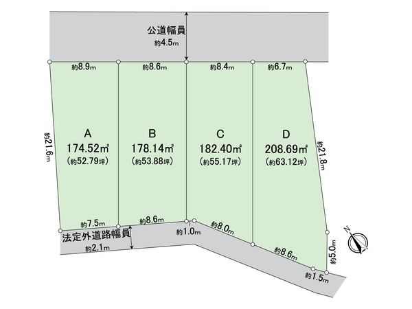 安城市福釜町蔵前 C区画 区画図