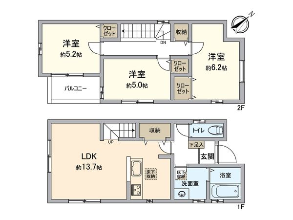 天白区天白町字八事字裏山 C棟 間取図(平面図)