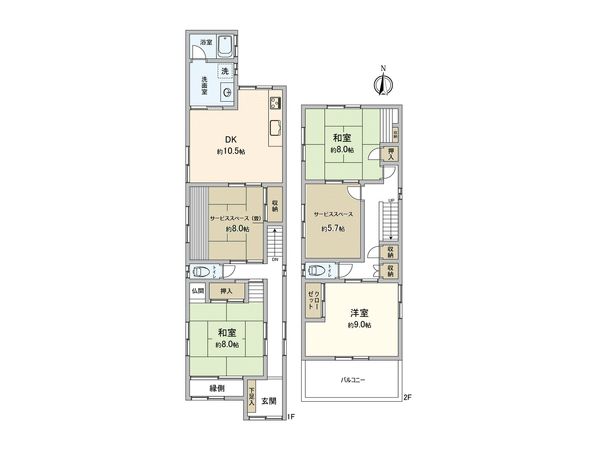 南区曽池町1丁目 間取図(平面図) 南区曽池町1丁目 間取図(平面図)