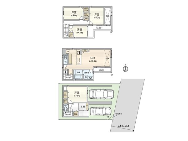 熱田区野立町2丁目 新築戸建 間取図(平面図) 熱田区野立町2丁目 新築戸建 間取図(平面図)