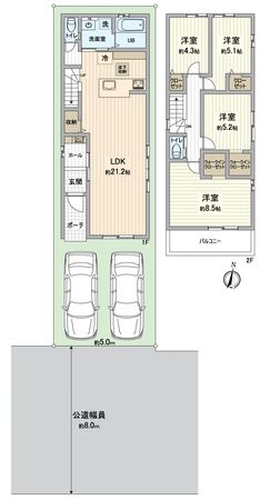 千種区萱場2丁目 間取図(平面図) 千種区萱場2丁目 間取図(平面図)