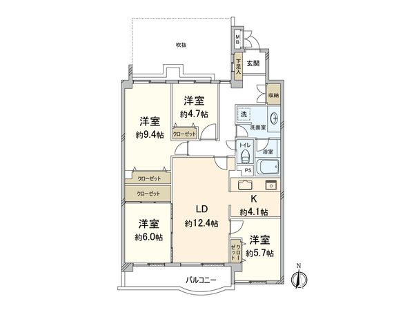 寺塚パークマンシヨン 間取図(平面図) 寺塚パークマンシヨン 間取図(平面図)